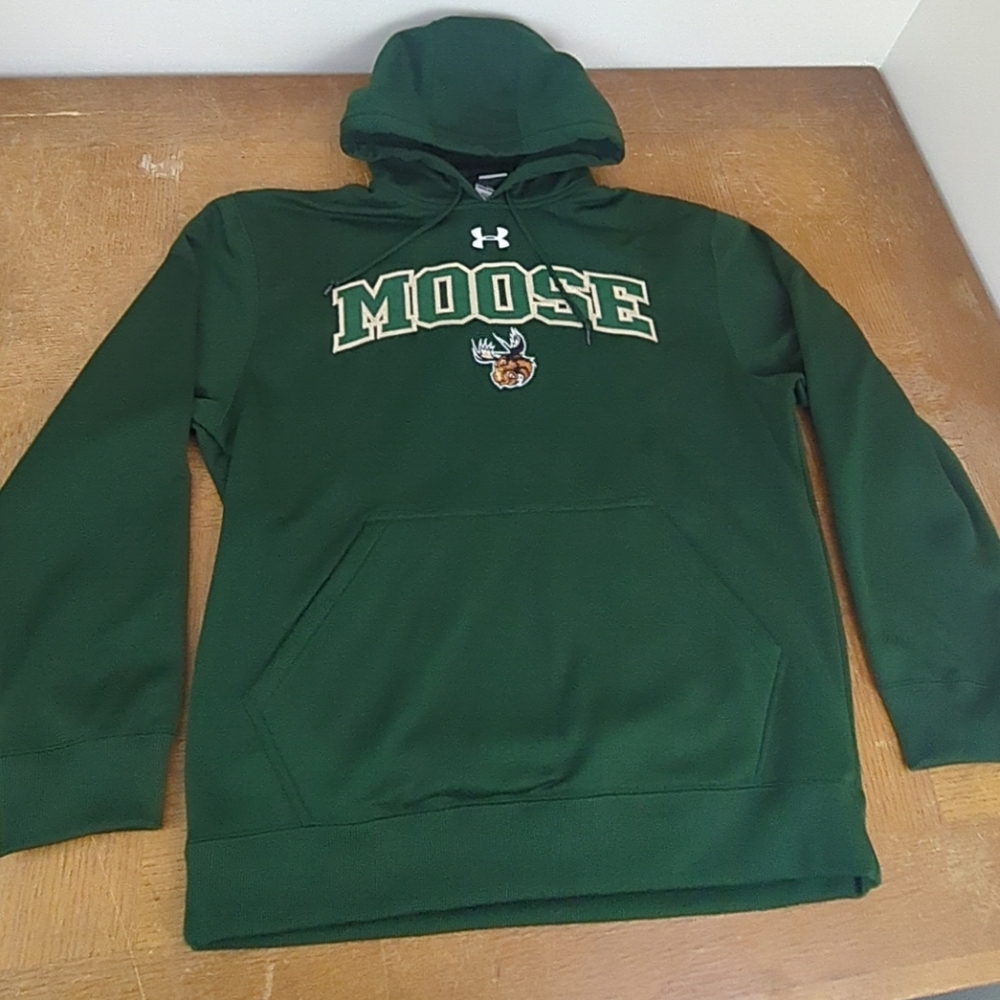 Under‎ Armour Green AHL Manitoba Moose Minor Hockey Hoodie Sz M